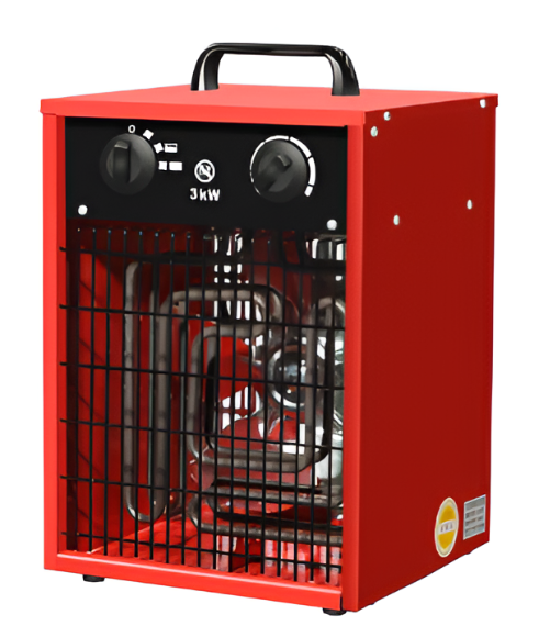 Imagen de Calefactor Cañon Electrico Cuadrado 3300W Rojo - Ynter Industrial