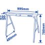 Imagen de Set 2 Caballetes 780mm 100 Kg Wadfow WDZ1510 - Ynter Industrial