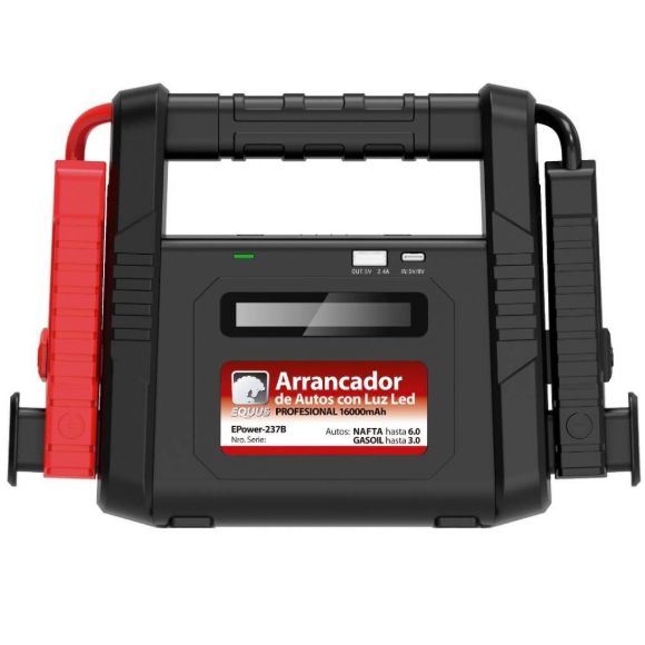 Imagen de Arrancador Multifunción Portátil  16000mAh Equus - Ynter Industrial