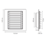 Imagen de Rejilla De Ventilación Fija 14.5 X 14.5cm C/ Adaptador 100MM - Ynter Industrial