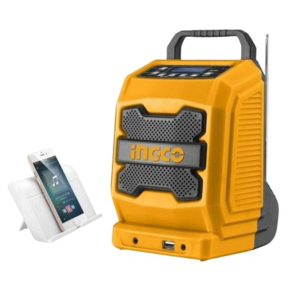 Imagen de Radio Ingco bluetooth AM/FM a bateria 20V - Ynter Industrial