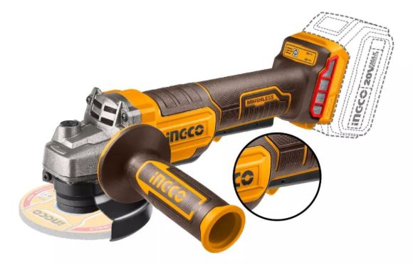 Imagen de Amoladora 4 1/2" S/Bat Ingco 20V Brushless - Ynter Industrial