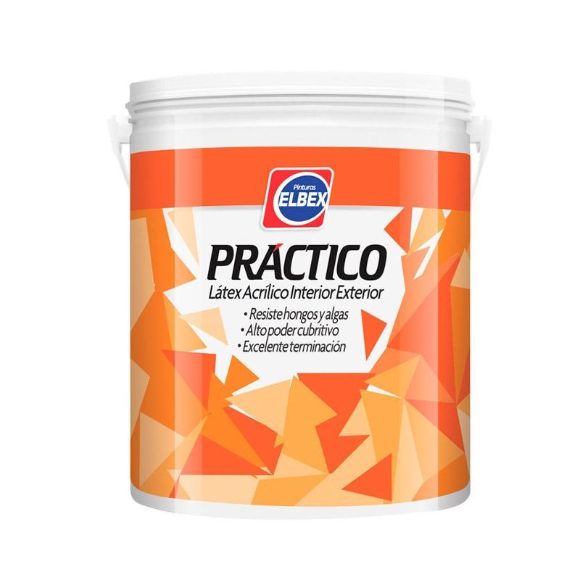 Imagen de Pintura Latex Practica 4lt Elbex Blanca Anti Hongo - Ynter