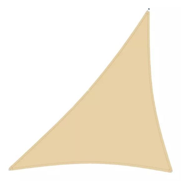 Imagen de Toldo vela triangular beige con filtro UV 3,6 x 3,6 x 3,6 mts - Ynter