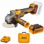 Imagen de Amoladora 4 1/2" C/2Bat 4Ah + Maletin Ingco 20V Brush- Ynter