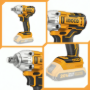 Imagen de Kit Llave Impacto 20V + Linterna + Dado Impacto Ingco - Ynter Indsutrial