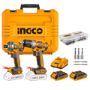 Imagen de Kit atornillador de impacto 20V + atornillador 20V Ingco P20S -Ynter Industrial