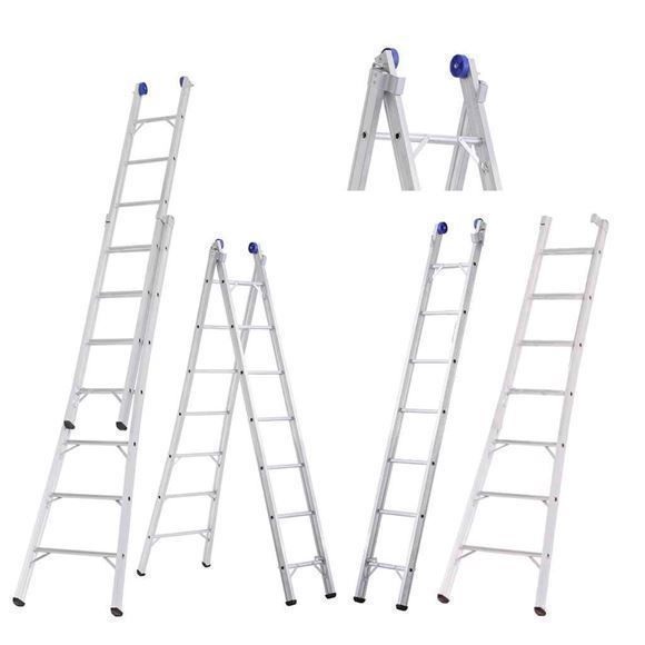 Imagen de Escalera Extensible 4.5m Convertible 2X9 Tijera/Colisa 18 esc - Ynter Industrial