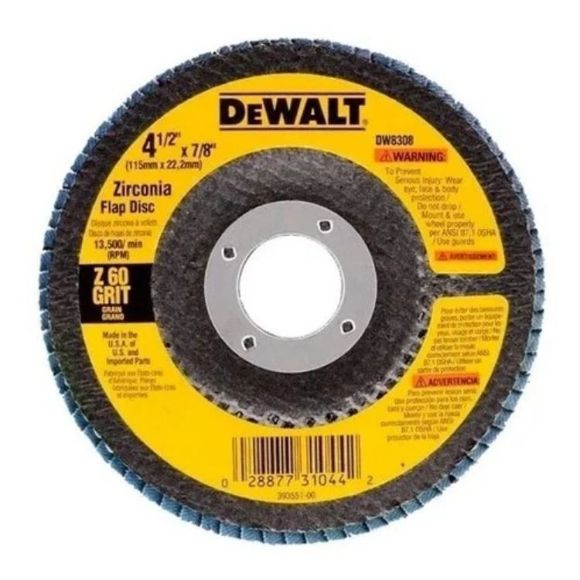 Imagen de Disco flap 115mm gr.60 Dewalt - Ynter Industrial