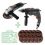 Imagen de Kit Taladro 650W + Amoladora 700W Gladiator Pro- Ynter