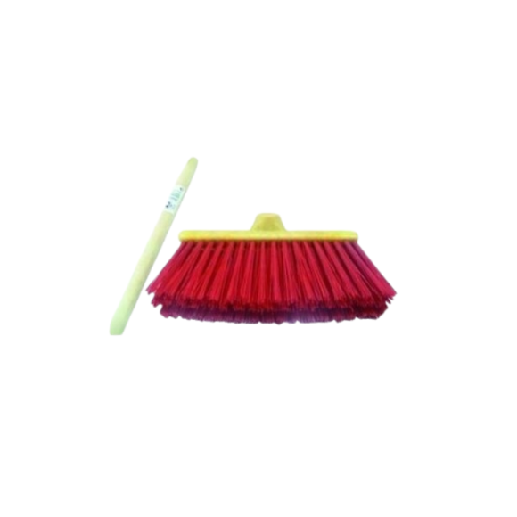Imagen de Cepillo Barrendero Rojo 400mm C/rosca C/cabo 130cm - Ynter