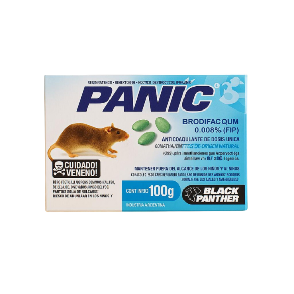 Imagen de Raticida Panic 100G S/Parafina - Ynter Industrial