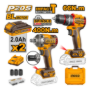 Imagen de Set Atornillador + Llave de Impacto 400NM C/2 Bat Ingco - Ynter