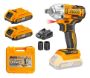 Imagen de Llave De Impacto 1/2" C/2Bat 2Ah Ingco 20V Brushless - Ynter
