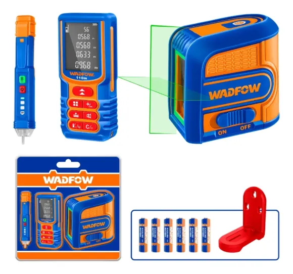 Imagen de Kit Nivel Laser Verde + Medidor 110M + Detector de Tensión Ac Wadfow - Ynter