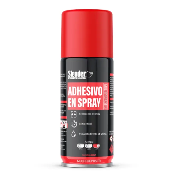 Imagen de ADHESIVO CONTACTO SPRAY SLENDER 400 ML MULTIPROPOSITO - Ynter Industrial