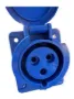 Imagen de Toma Industrial 16 Amp 2 Polos Mas Tierra Azul - Ynter Industrial