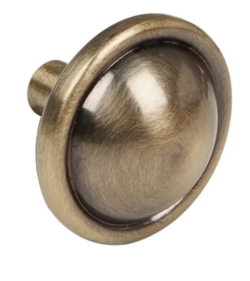 Imagen de Tirador Botón Zamac Bronce Antiguo «Barroco» D:28mm Hermex - Ynter Industrial
