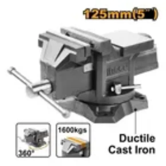 Imagen de Morsa De Banco 5" 125MM Ingco HBV185 - Ynter Industrial
