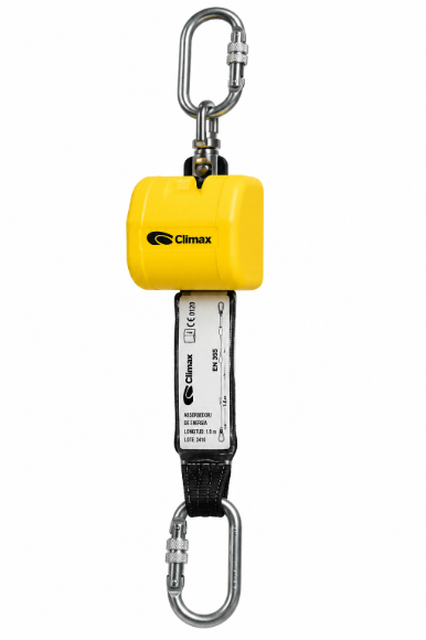 Imagen de Salvacaida Trabacaida Climax C/Cinta  Retractil 2.5 MT + Absorbedor - Ynter Industrial