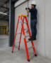 Imagen de Escalera Tijera Fibra 7 Esc. 120KG Roja  WB0006 - Ynter Industrial