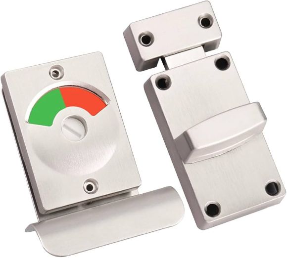 Imagen de Pasador Puerta De Baño Rojo/Verde C/ Manija - Ynter Industrial