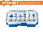 Imagen de Set De 6 Fresas 6MM Para Router Wadfow WRKSR0106 - Yner Intustrial