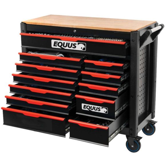 Imagen de Gabinete Carro de Taller 12 Cajones Con 360 Herramientas EQUUS - Ynter Industrial