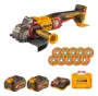 Imagen de Amoladora A Batería 42V 230MM C/2 Baterias S/C  4.0AH + Cargador + 10 Discos + Valija Ingco